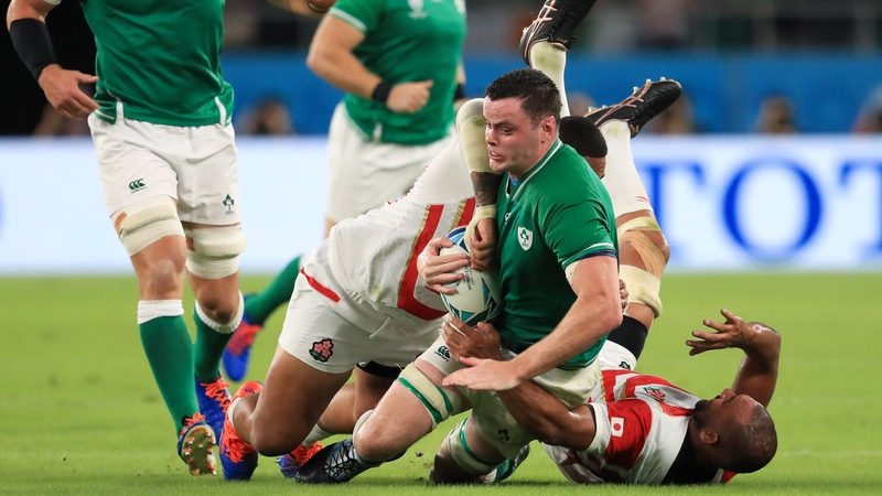 James Ryan made 15 runs and 17 tackles in difficult conditions in Shizuoka