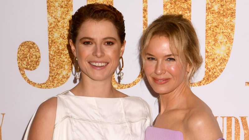 Jessie Buckley and Renée Zellweger at the European premiere of Judy in London on Monday, September 30