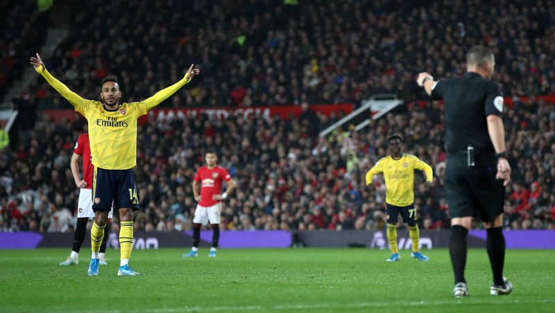 VAR ruled that Pierre-Emerick Aubameyang's goal stood in last night's Old Trafford draw