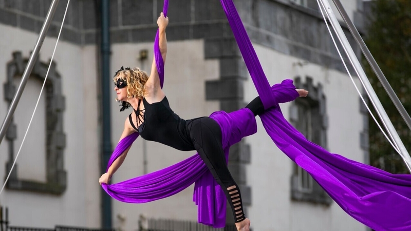 An aerial dancer will be performing as part of the arts festival