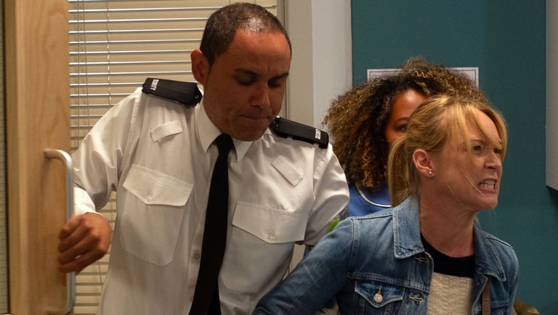 Vanessa is arrested after accidentally hitting a nurse on Emmerdale
