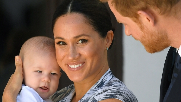 Markle pictured with son Archie and husband Harry