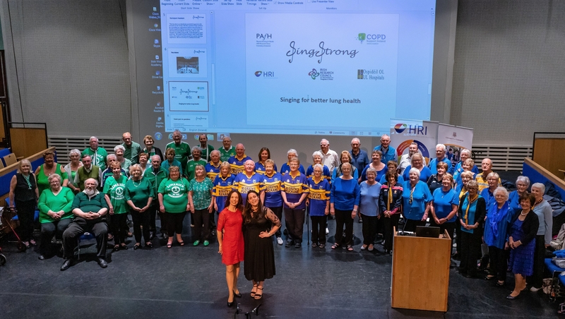 Singstrong choirs from Nenagh, Ennis and Limerick with choir director Ciara Meade and Róisín Cahalan