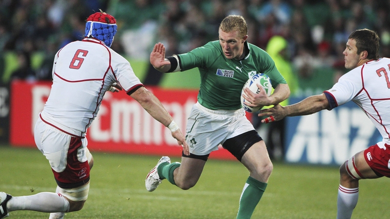 Keith Earls in action against Russia in the 2011 World Cup