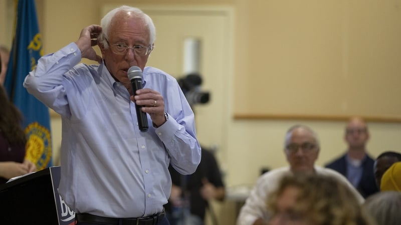 Bernie Sanders pictured in New Hampshire earlier this week