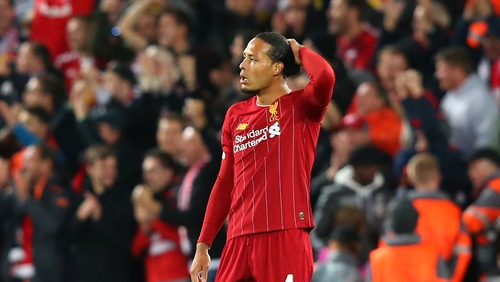 Virgil van Dijk and his defensive colleagues were up against it against Salzburg