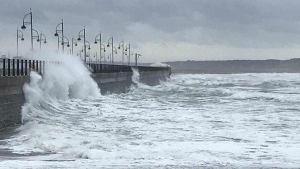 Stormy seas off Tramore, Co Waterford