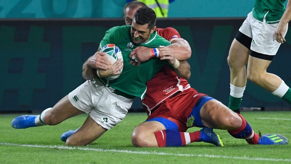 Rob Kearney scores Ireland's first try