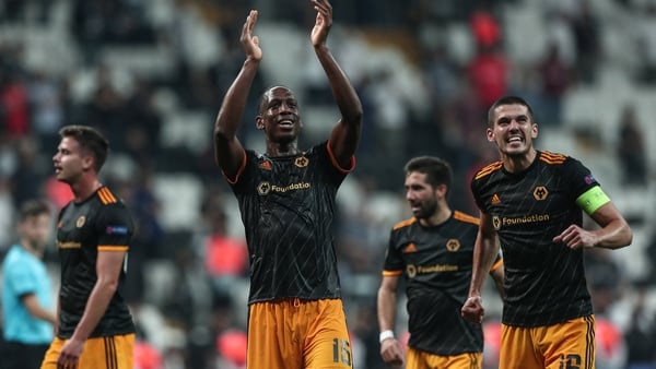 Willy Boly acknowledges the travelling support in Istanbul