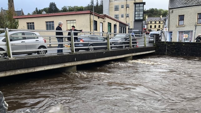 The Eske is dangerously high this morning with emergency services on high alert