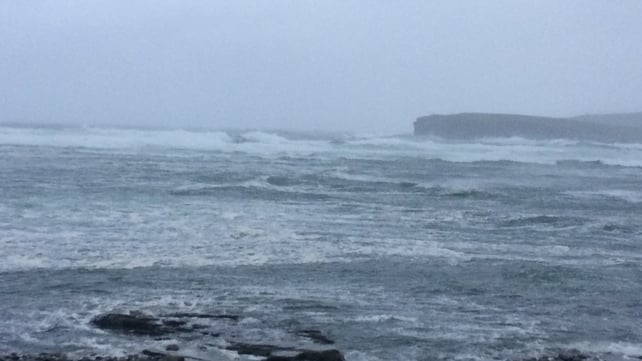 Wild seas in west Clare
