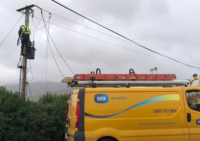 ESB carry out repairs at Achill Sound in Co Mayo