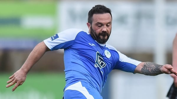Raffael Cretaro had a big penalty appeal for Finn Harps