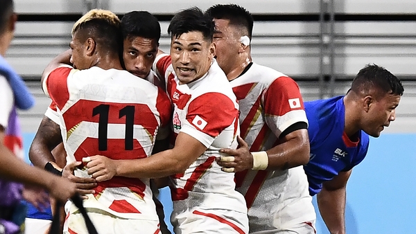 Japan lead at the break against Samoa