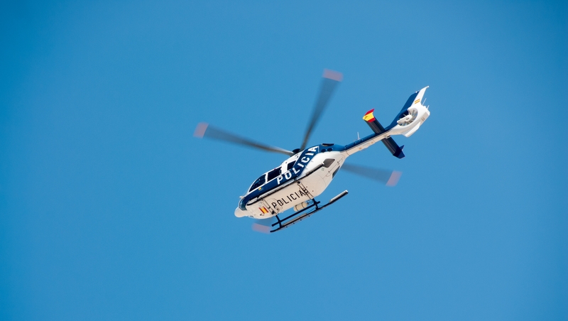 A police helicopter that was hovering overhead called on those on board the speedboat to help (File image)