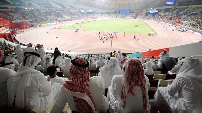 The crowd at the World Athletics Championships