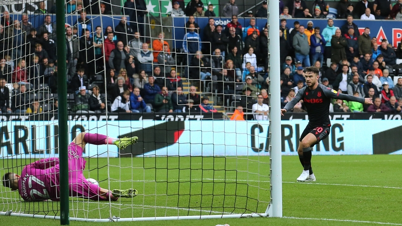 Scott Hogan scores the winner for Stoke