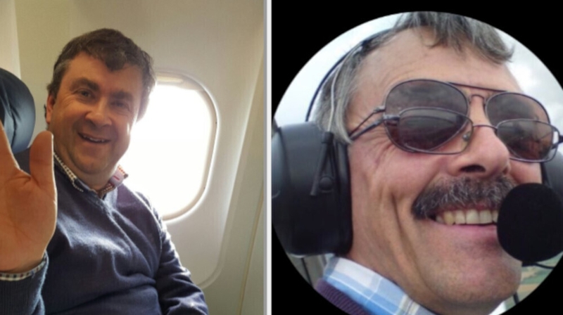 John Finnan (left) and Peter Tawse (right) were both members of Wexford Flying Club