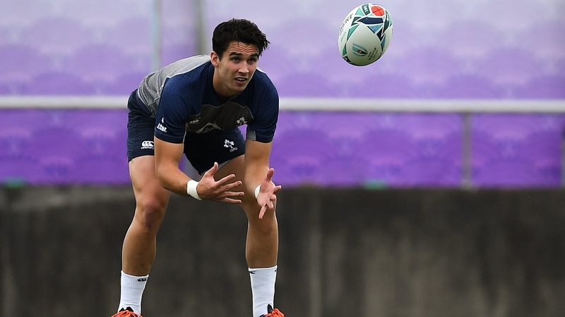Joey Carbery training in Fukuoka on Tuesday