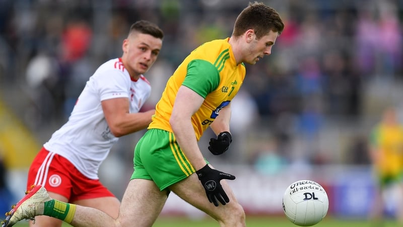 Eoghan Bán Gallagher of Donegal in action during the Ulster SFC semi-final clash with Tyrone last June