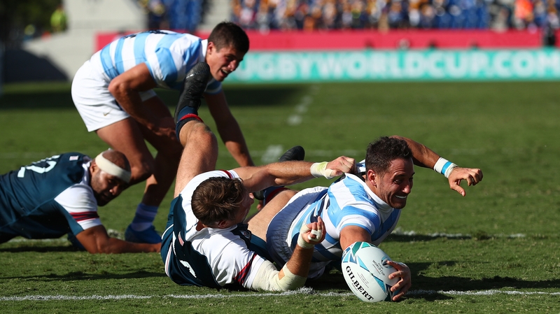 Joaquin Tuculet touches down for Argentina