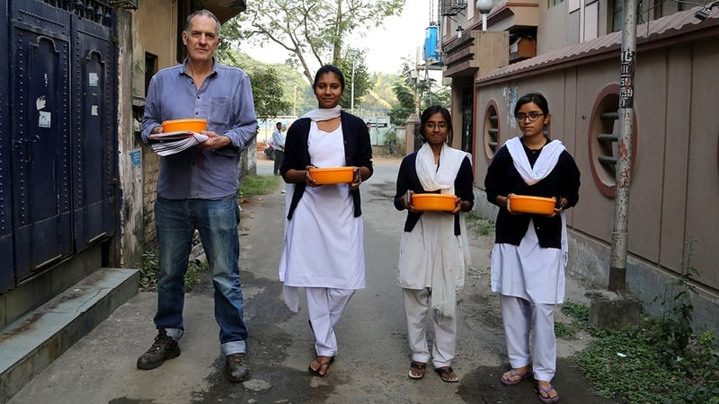 Anyone for cake: Bill's cakes en route to various points in Kolkatta