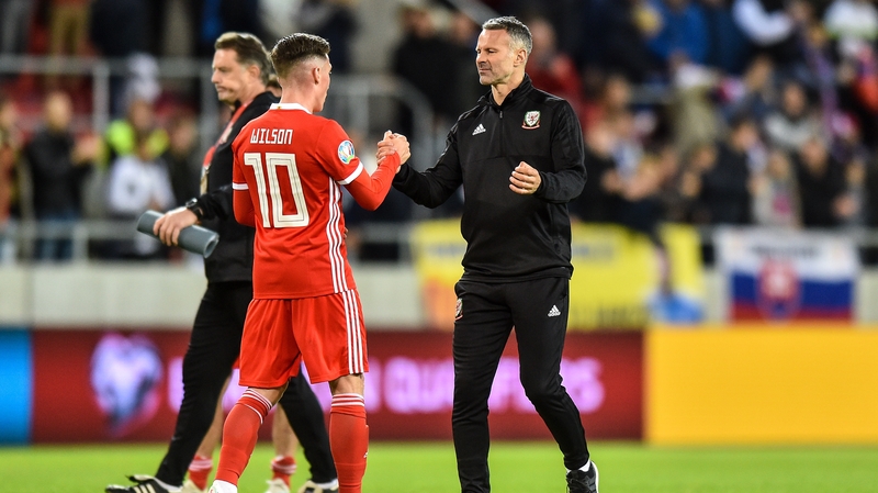 A contented Ryan Giggs after Wales took a 1-1 draw in Slovakia
