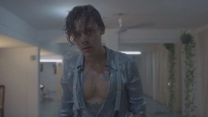 Harry Styles in the video for Lights Up