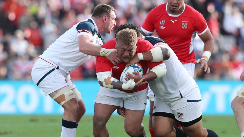 Siua Halanukonuka in action for Tonga