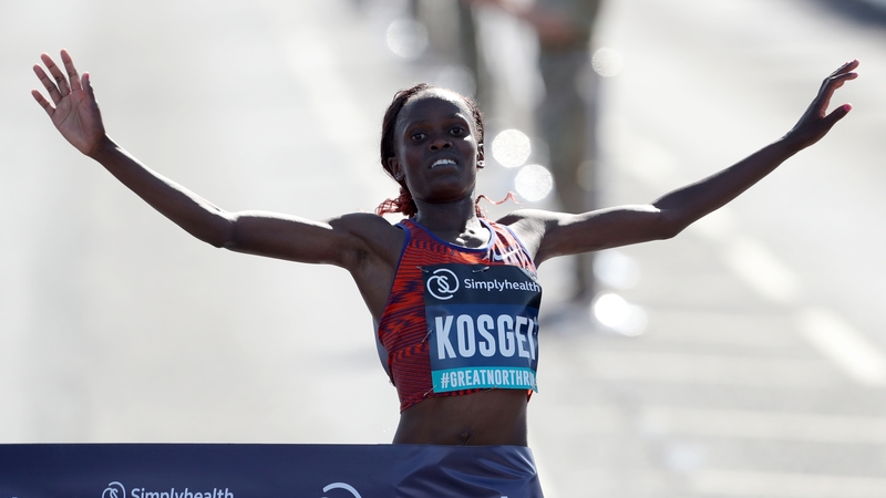 Kosgei broke Paula Radcliffe's 16-year-old marathon world record in October by winning the Chicago Marathon in a time of 2:14:04