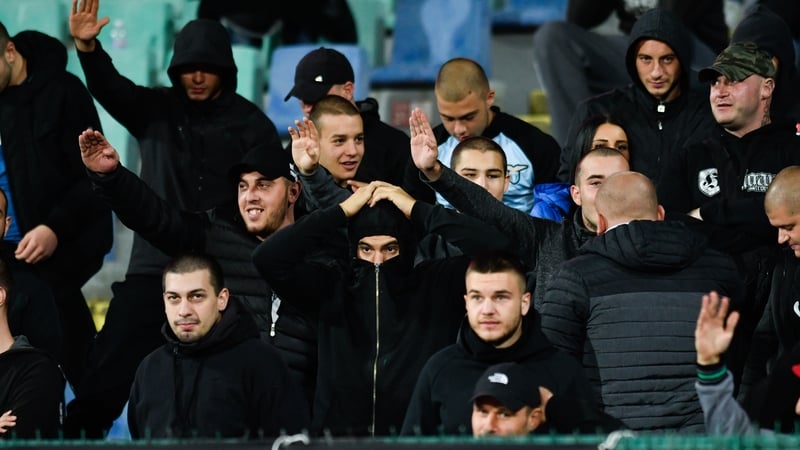 Bulgarian fans during the game against England