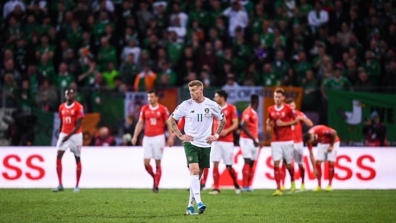 A dejected James McClean