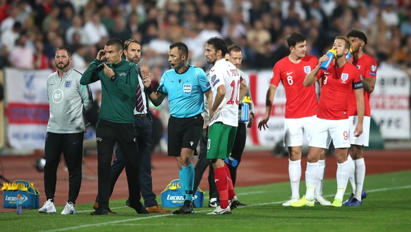 The game was stopped twice due to abusive chanting from fans