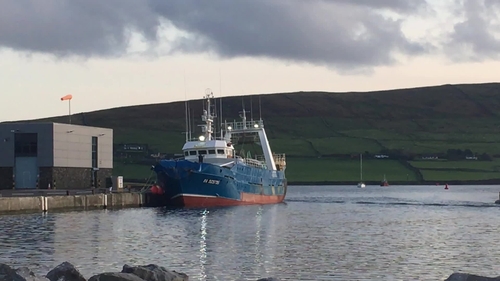 The French-registered trawler sustained considerable damage to its bow