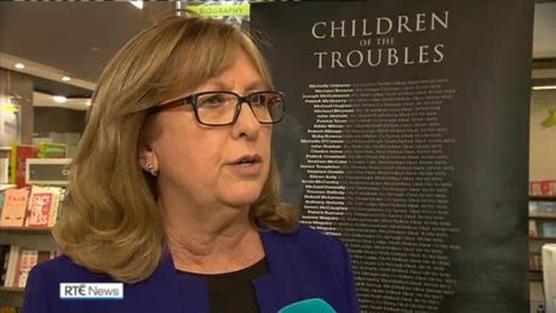 Mary McAleese was speaking in Dublin tonight at the launch of the book "Children of the Troubles"