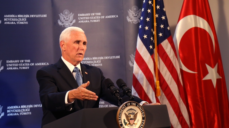 Miker Pence said that the Kurdish militia's withdrawal had 'already begun'