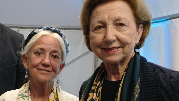 Paula Meehan (L) joins host Olivia O Leary for a live edition of The Poetry Programme
