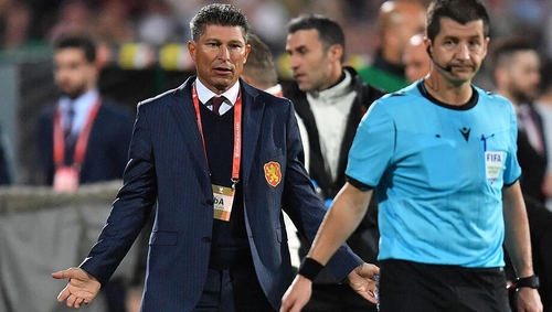 Krasimir Balakov (L) pictured at Monday's game