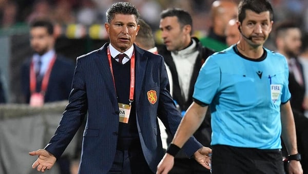 Krasimir Balakov (L) pictured at Monday's game