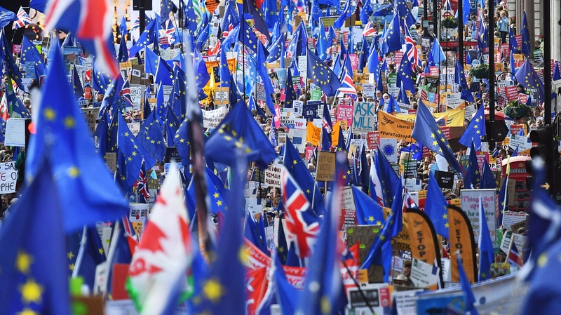 Tens of thousands of pro-EU protesters took part in the march