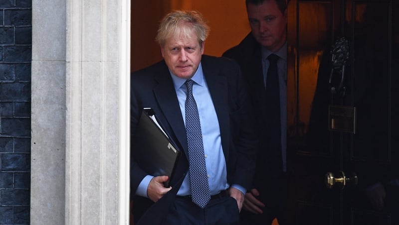 Boris Johnson leaving No 10 Downing Street