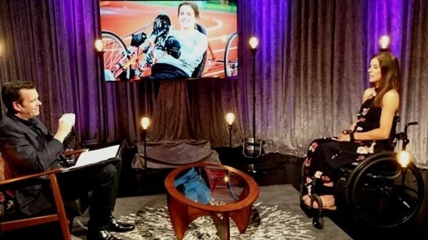 Dr Paul D'Alton and Geraldine Lavelle on the set of RTÉ One's Survivors