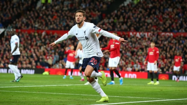 Lallana celebrates his late equaliser