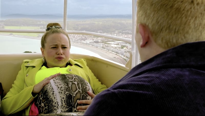 Coronation Street's Gemma goes into labour while stranded in a cable car with Chesney