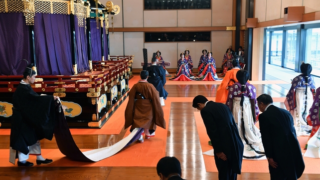 The solemn, ritual-bound ceremony took place at the Imperial Palace
