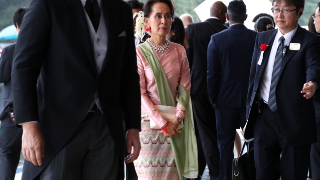 Myanmar's Aung San Kuu Kyi was also among the 2,000 guests