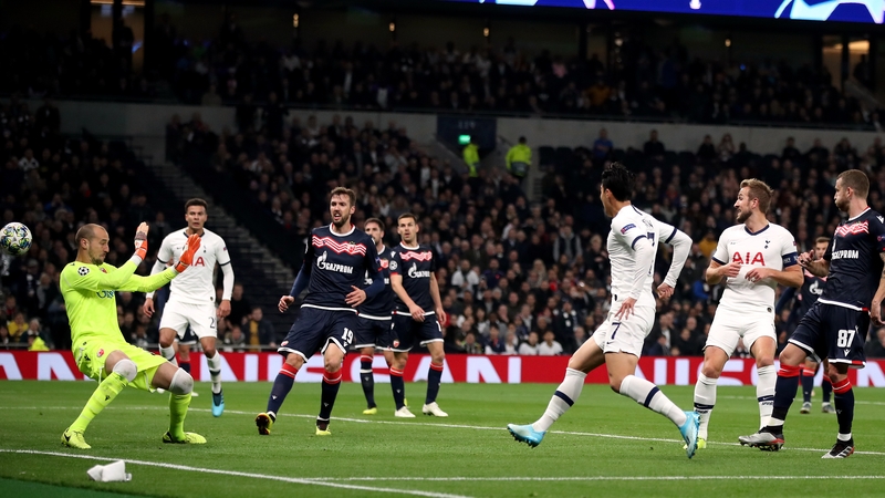 Son Heung-min scores his second goal of the night