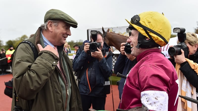 ckey Sean Flanagan and Road To Respect trainer Noel Meade after winning at Down Royal last November