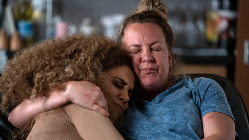 (L-R) Jessica Plummer and Lorraine Stanley - Winners for their respective performances as Chantelle and Karen