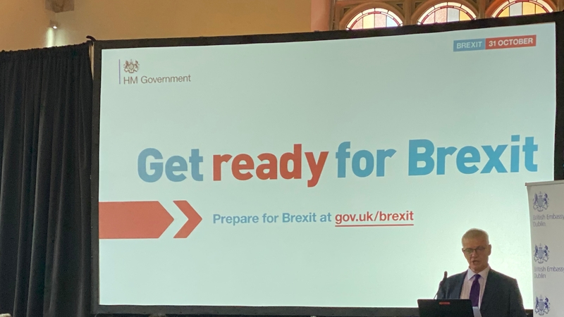 Robin Barnett, the British Ambassador to Ireland, was speaking at an industry day for Irish businesses hosted by the British Embassy